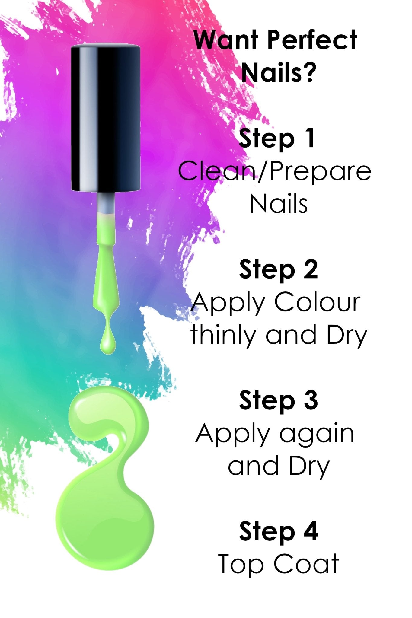 Festival Vibes Nail Polish, 8ml | Green - Toned Quick Dry Nail Varnish - Quick Dry