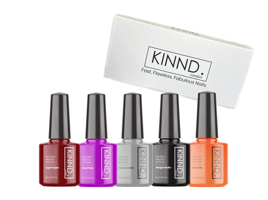 Quick Dry Nail Polish Winter Set, 5 x 8ml | Rapid Drying Nail Varnish Sets - Quick Dry