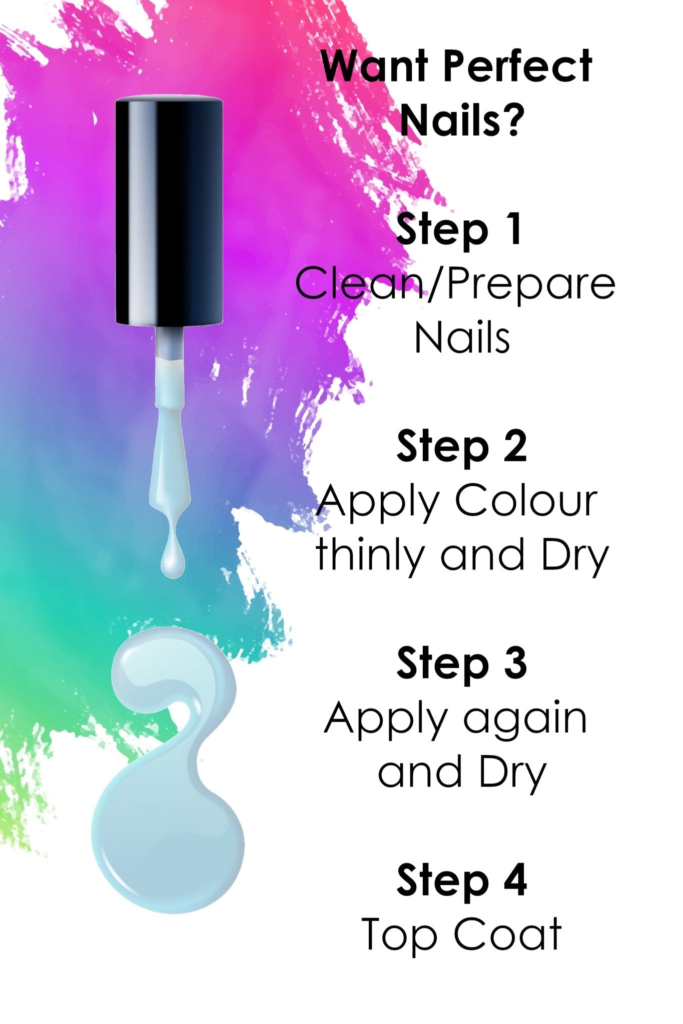 Skys the Limit Nail Polish, 8ml | Light Blue - Toned Quick Dry Nail Varnish - Quick Dry