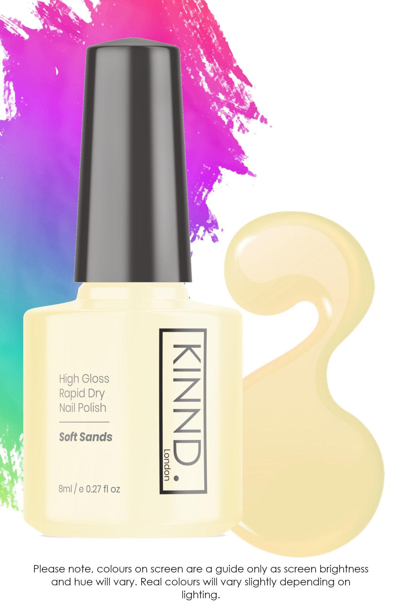 Soft Sands Nail Polish, 8ml | Light Beige - Toned Quick Dry Nail Varnish - Quick Dry