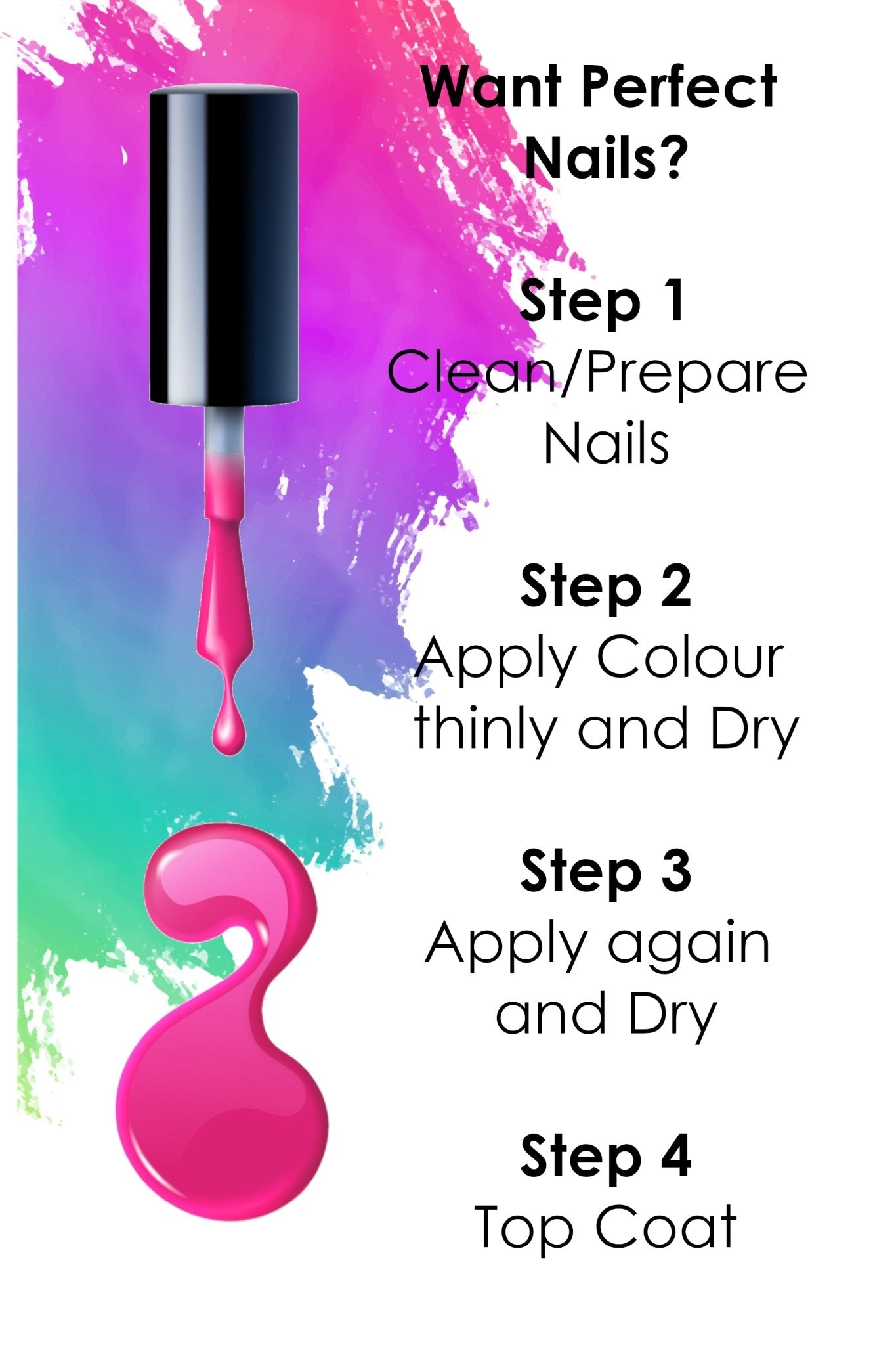 Summer Fling Nail Polish, 8ml | Pink - Toned Quick Dry Nail Varnish - Quick Dry
