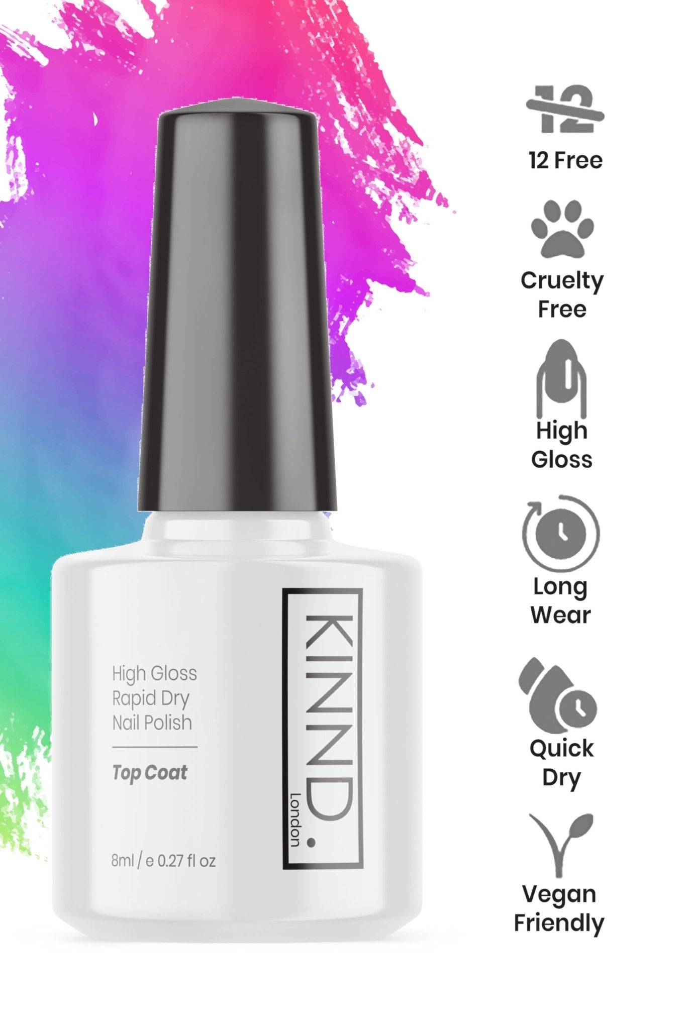 Top Coat 8ml | Quick Dry Nail Polish - Quick Dry
