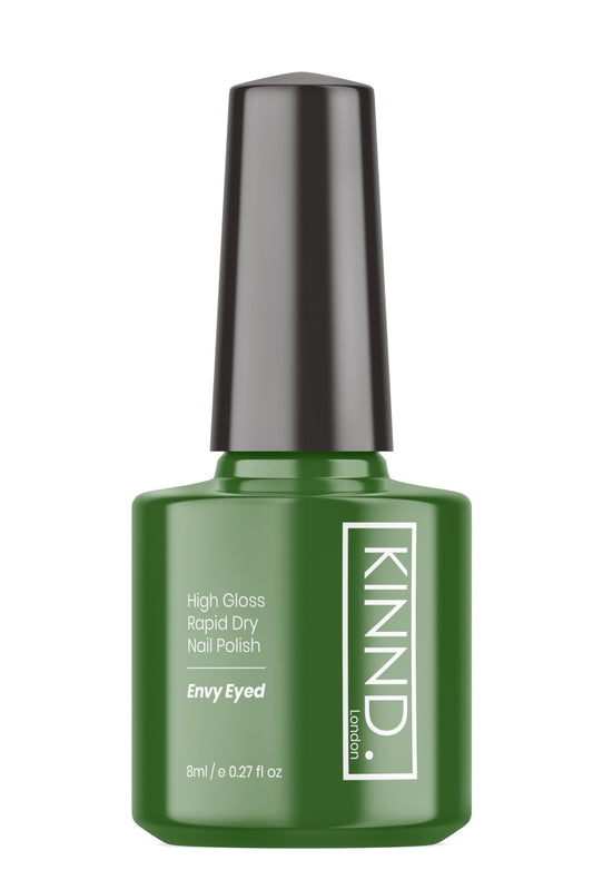 Envy Eyed Nail Polish, 8ml | Green - Toned Quick Dry Nail Varnish - Quick Dry