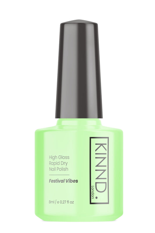 Festival Vibes Nail Polish, 8ml | Green - Toned Quick Dry Nail Varnish - Quick Dry