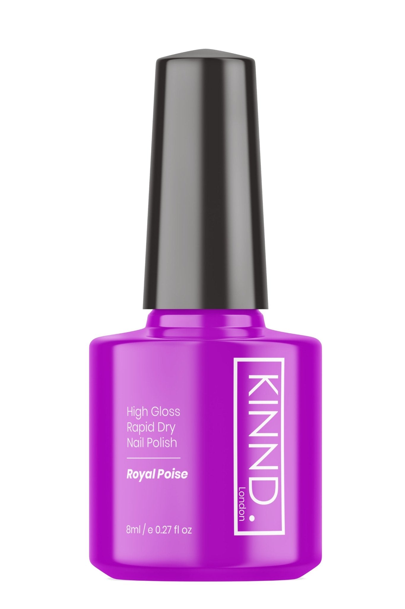 Royal Poise Nail Polish, 8ml | Purple - Toned Quick Dry Nail Varnish - Quick Dry