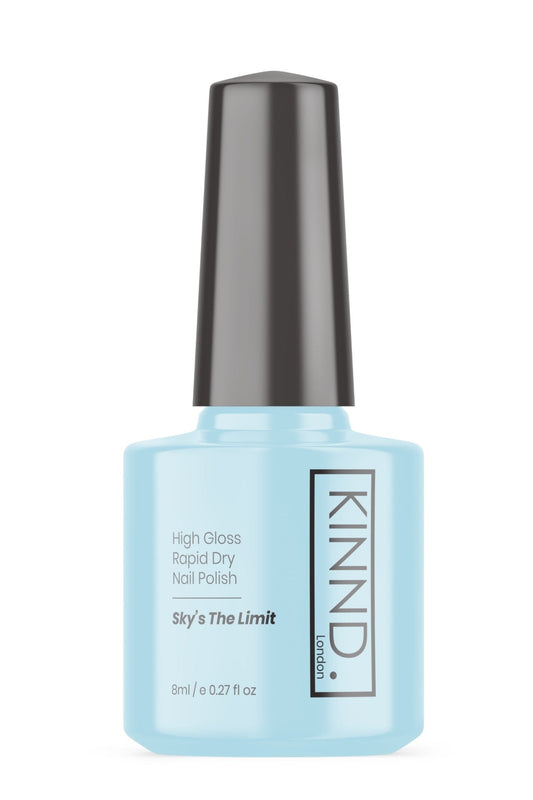 Skys the Limit Nail Polish, 8ml | Light Blue - Toned Quick Dry Nail Varnish - Quick Dry