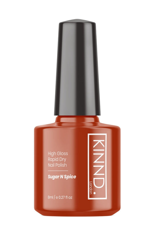 Sugar N Spice Nail Polish, 8ml | Dark Red - Toned Quick Dry Nail Varnish - Quick Dry