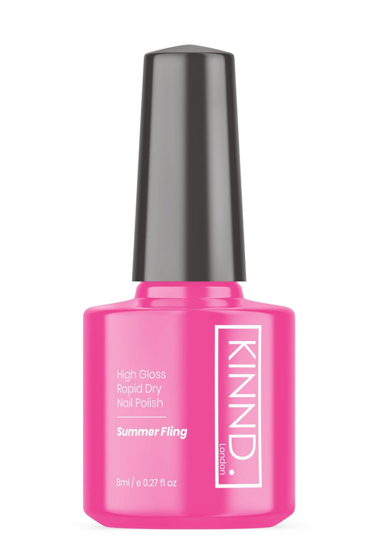 Summer Fling Nail Polish, 8ml | Pink - Toned Quick Dry Nail Varnish - Quick Dry